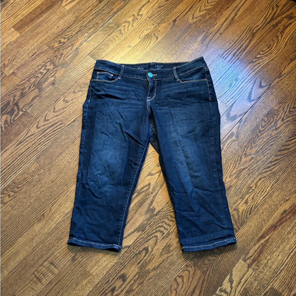 The Limited Dark Indigo Cropped Jeans